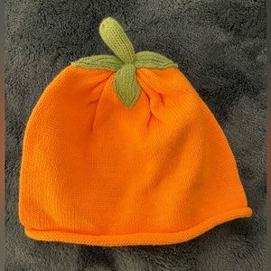 Orange Pumpkin Knit Hat for Kids